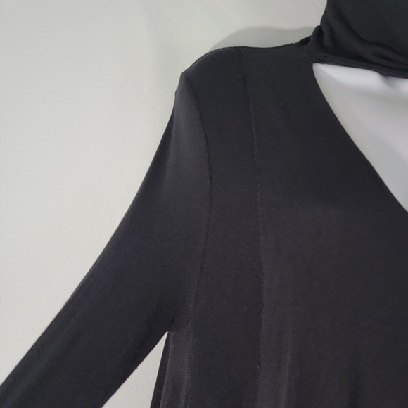Free People Uptown Turtleneck Top Sz XS Black Long Sleeve Stretchy Whimsygoth - Picture 5 of 12